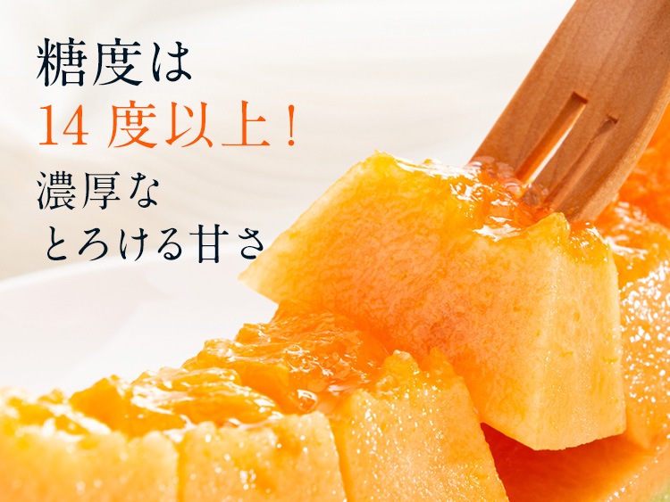 糖度は14度以上！濃厚なとろける甘さ